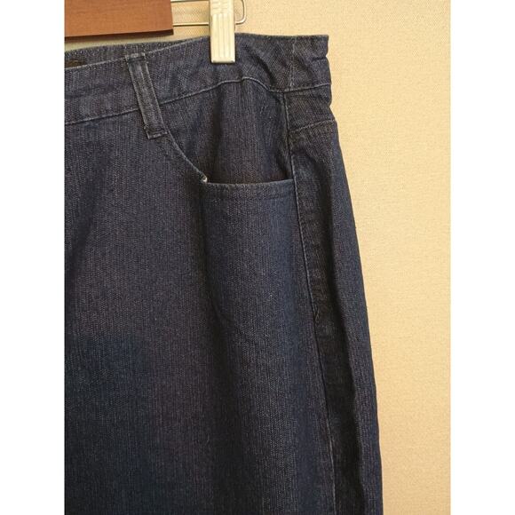 Ashley Stewart Skirt Women 14W Blue Boho Chic Maxi Distressed Bottom Y2K Pockets - Picture 6 of 9